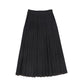BACE COLLECTION BLACK DENIM PLEAT BUTTON MAXI SKIRT