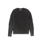 VALENTINA CHARCOAL FITTED CABLE KNIT SWEATER