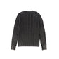 VALENTINA CHARCOAL FITTED CABLE KNIT SWEATER
