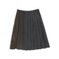 VALENTINA CHARCOAL CHEVRON WOOL PINSTRIPED SKIRT