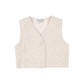 BACE COLLECTION OATMEAL WOOL ONE BUTTON VEST