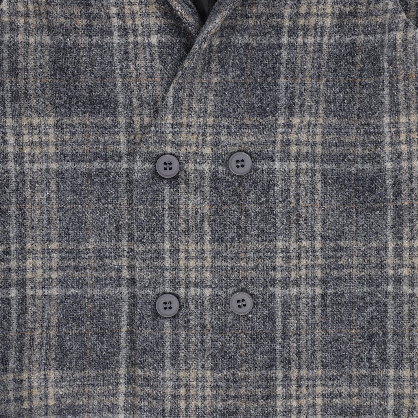 LE BOURDON GREY PLAID DOUBLE BREASTED VEST
