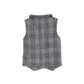LE BOURDON GREY PLAID DOUBLE BREASTED VEST