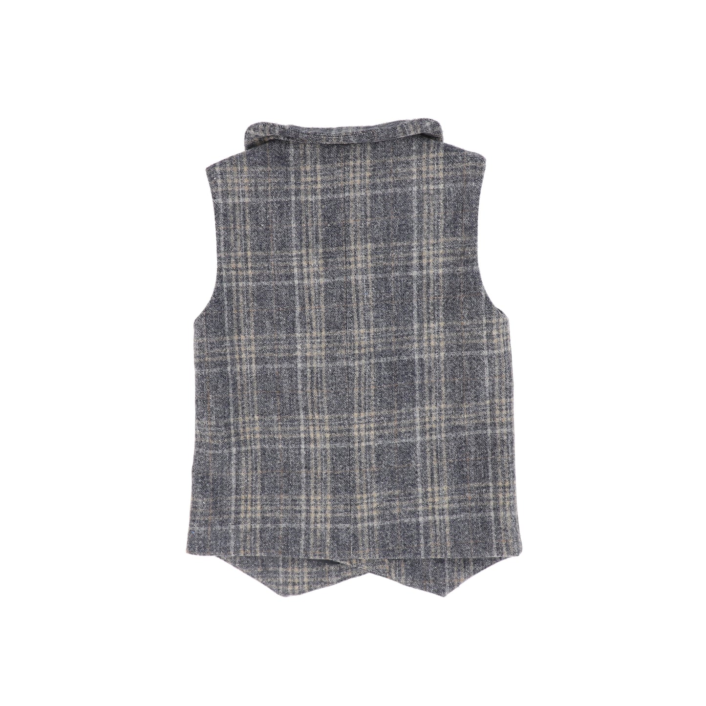 LE BOURDON GREY PLAID DOUBLE BREASTED VEST