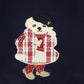 VALENTINA NAVY KNIT GRAPHIC DETAIL SWEATER