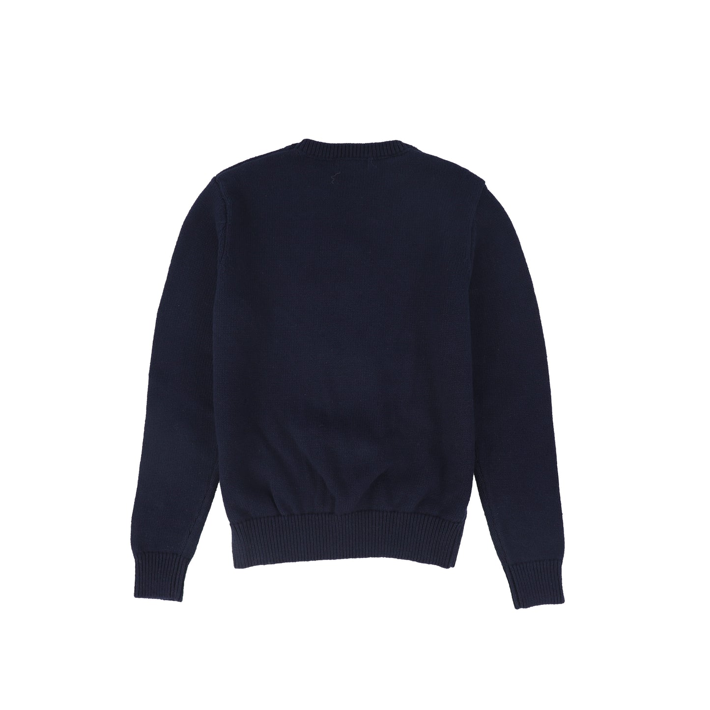 VALENTINA NAVY KNIT GRAPHIC DETAIL SWEATER