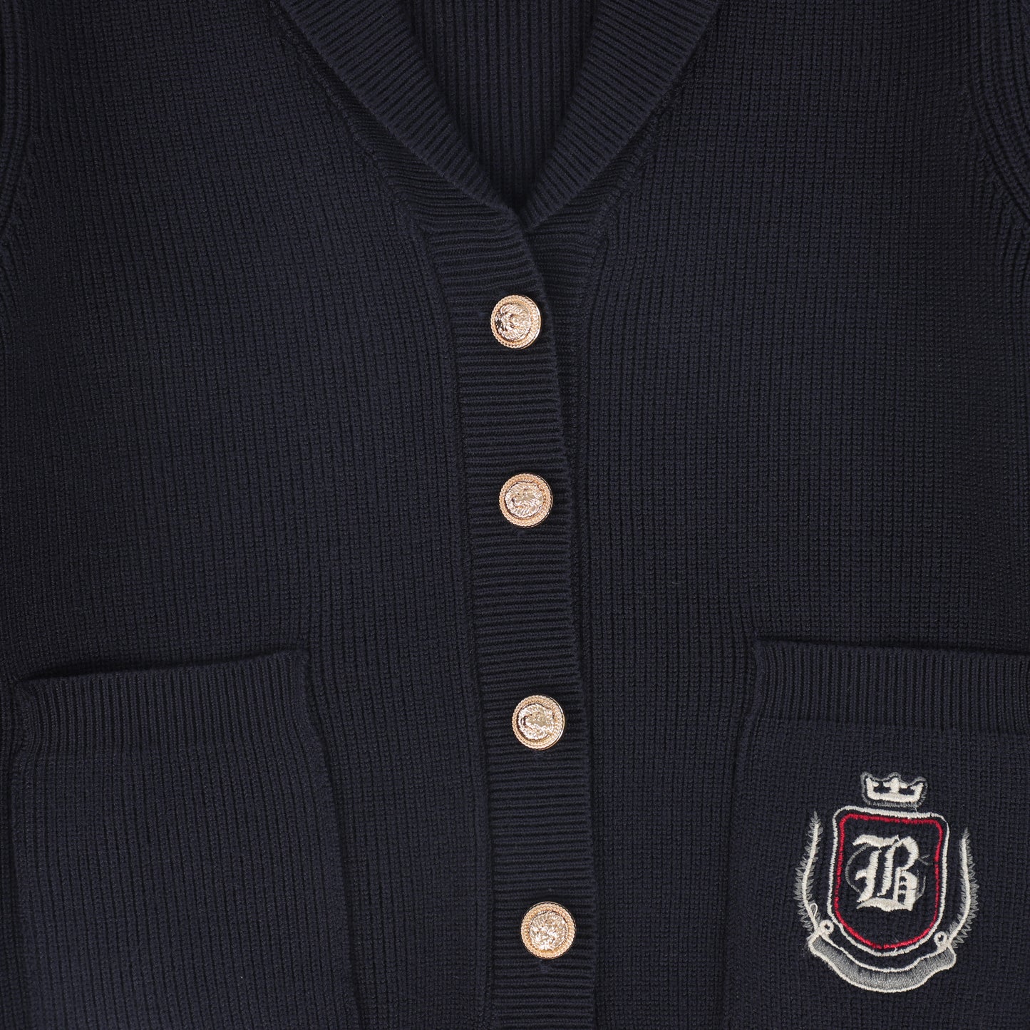 BACE COLLECTION NAVY BUTTON DOWN COLLAR CARDIGAN