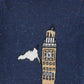 BACE COLLECTION NAVY SPECKLED TOWER SWEATER SET