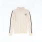 VALENTINA CREAM POINTELLE CABLE KNIT TURTLENECK