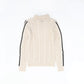VALENTINA CREAM POINTELLE CABLE KNIT TURTLENECK