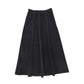 VALENTINA BLACK DENIM CONTRAST SEAM MAXI SKIRT