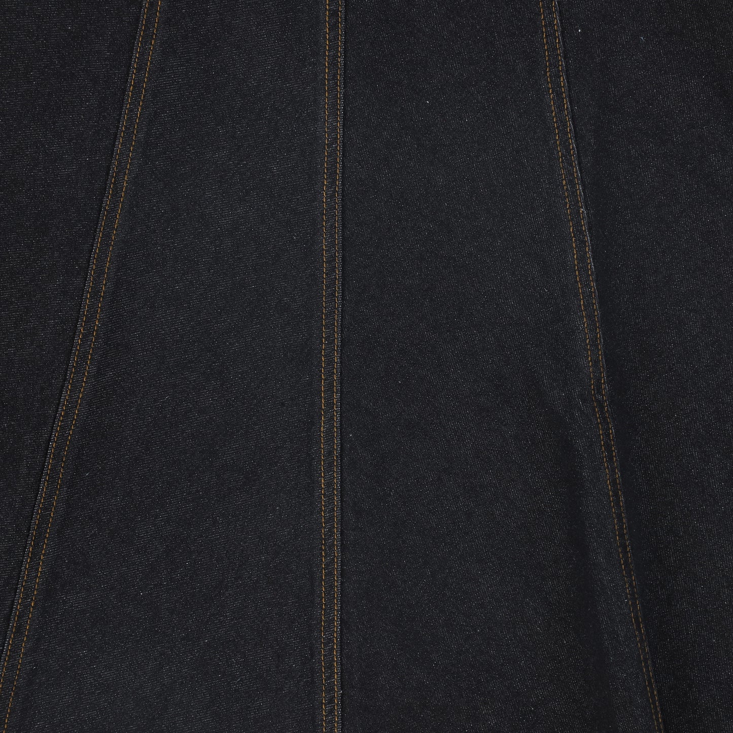 VALENTINA BLACK DENIM CONTRAST SEAM MAXI SKIRT