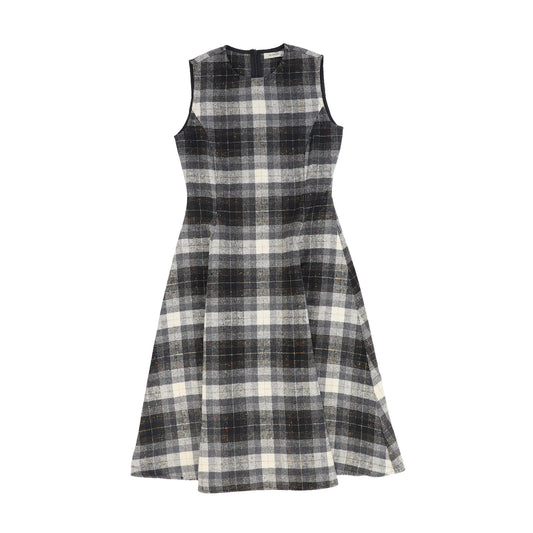 VALENTINA GREY SPECKLED PLAID JUMPER