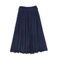 VALENTINA BLUE DENIM BUCKLE PLEATED MAXI SKIRT