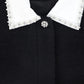 VALENTINA BLACK TWEED COLLAR VEST DRESS