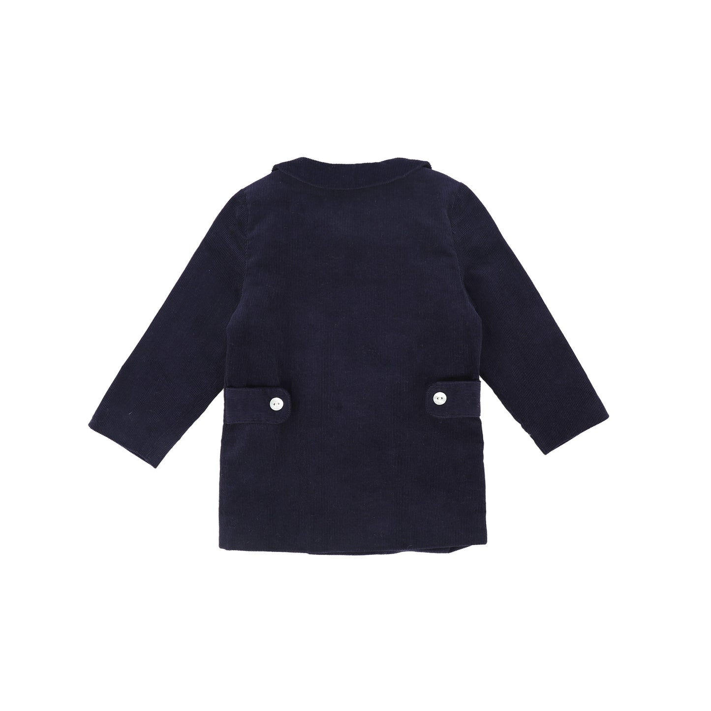 LE BOURDON NAVY CORDUROY DOUBLE BREASTED BLOUSE SET