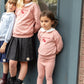NOUNELLE BLUSH PETER PAN COLLAR SWEATSHIRT SET