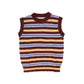 VALENTINA BURGUNDY MOHAIR STRIPE VEST