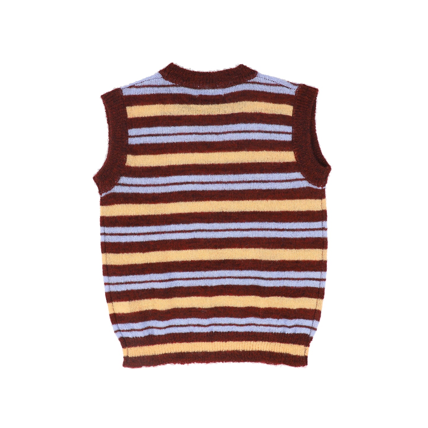 VALENTINA BURGUNDY MOHAIR STRIPE VEST