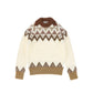 VALENTINA IVORY MOHAIR FAIR ISLE SWEATER