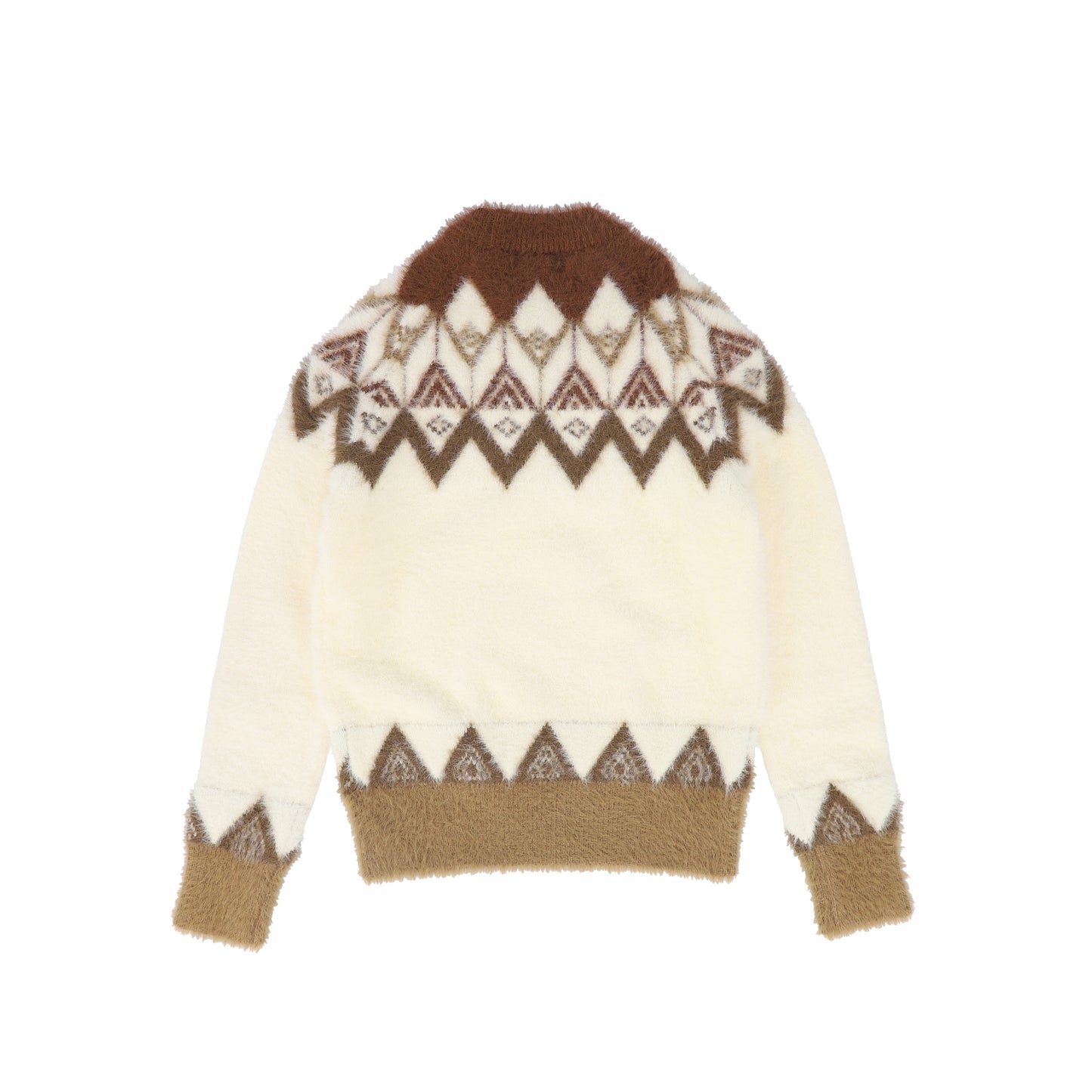 VALENTINA IVORY MOHAIR FAIR ISLE SWEATER
