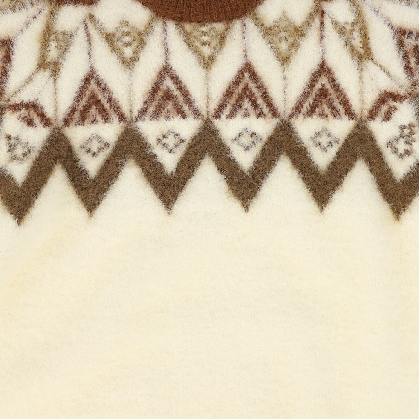 VALENTINA IVORY MOHAIR FAIR ISLE SWEATER