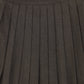 VALENTINA BROWN WOOL PLEAT WAISTED SKIRT