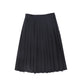 VALENTINA NAVY WOOL PLEAT WAISTED SKIRT