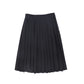 VALENTINA NAVY WOOL PLEAT WAISTED SKIRT