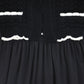 BAMBOO BLACK SCALLOP KNIT CARDIGAN MAXI DRESS