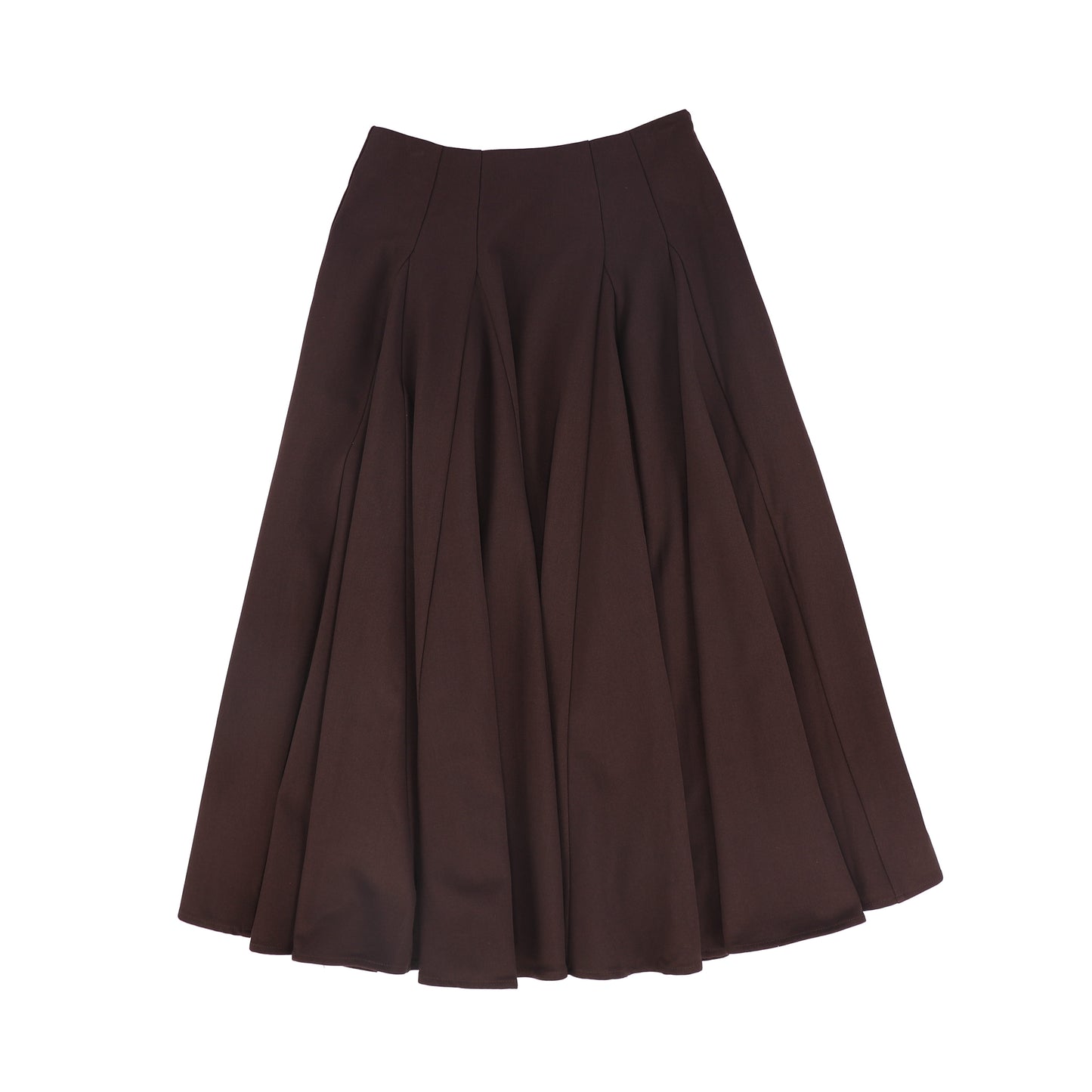 VALENTINA BURGUNDY WOOL PANEL SKIRT