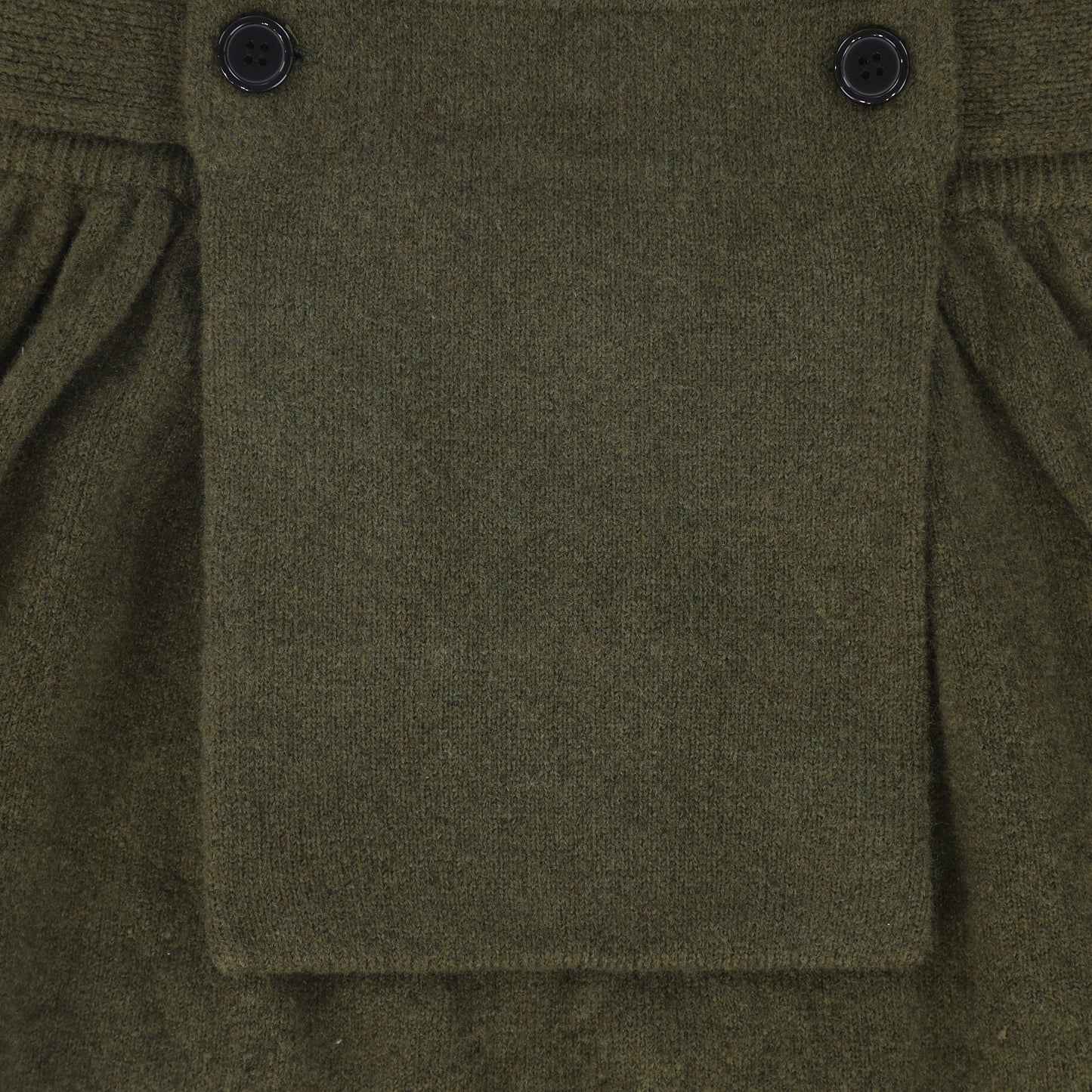 VALENTINA GREEN POUCH KNIT SKIRT