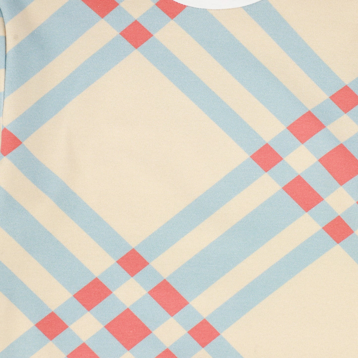 VALENTINA BEIGE PLAID PRINT TURTLENECK
