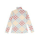 VALENTINA BEIGE PLAID PRINT TURTLENECK