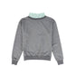 VALENTINA GREY EMBROIDERED SWEATSHIRT BLOUSE