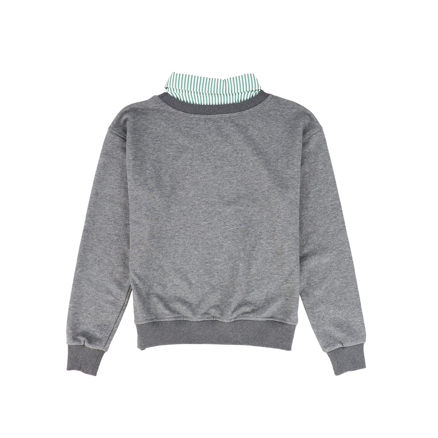 VALENTINA GREY EMBROIDERED SWEATSHIRT BLOUSE