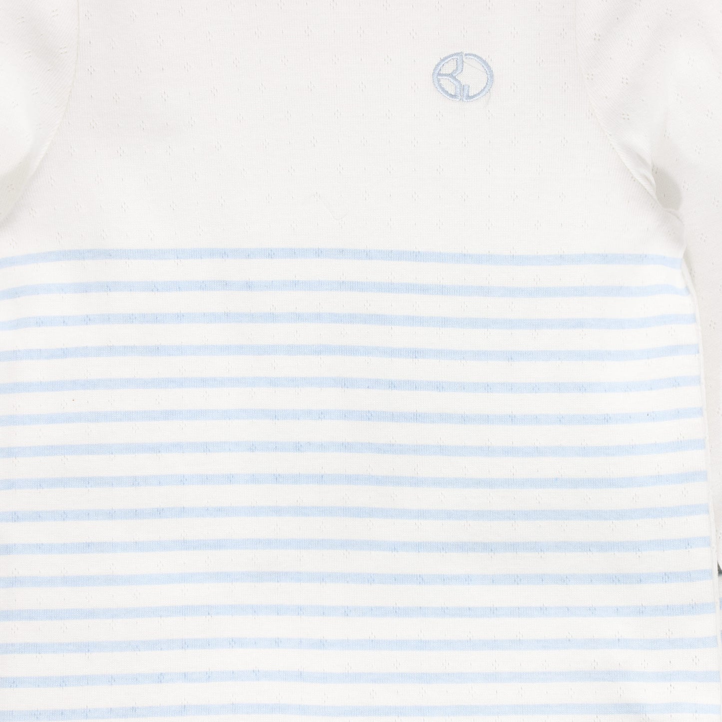 BEBE JOLEE WHITE/BLUE STRIPE POINTELLE PAJAMAS