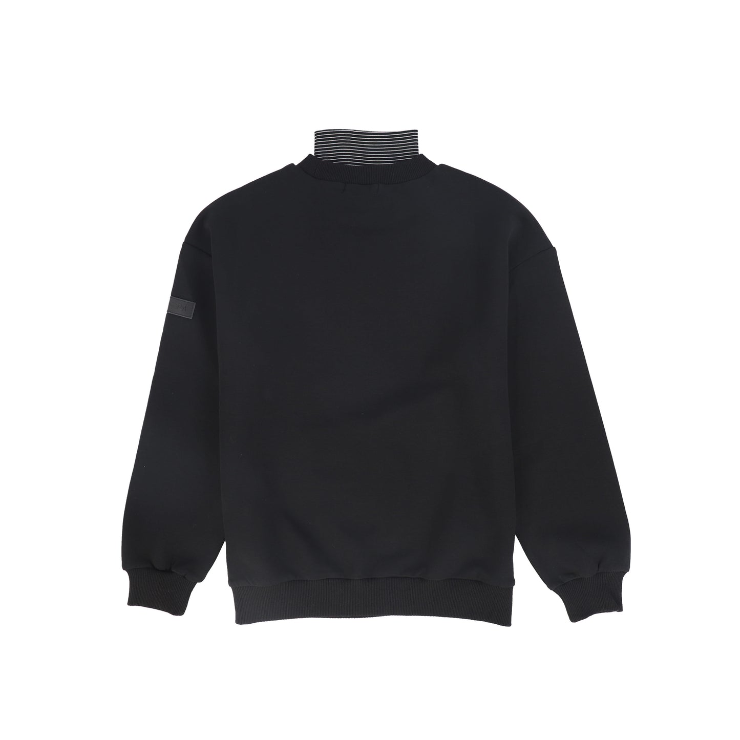 VALENTINA BLACK STRIPED TURTLENECK SWEATSHIRT