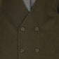 LE BOURDON OLIVE STRETCH DOUBLE BREASTED BLAZER