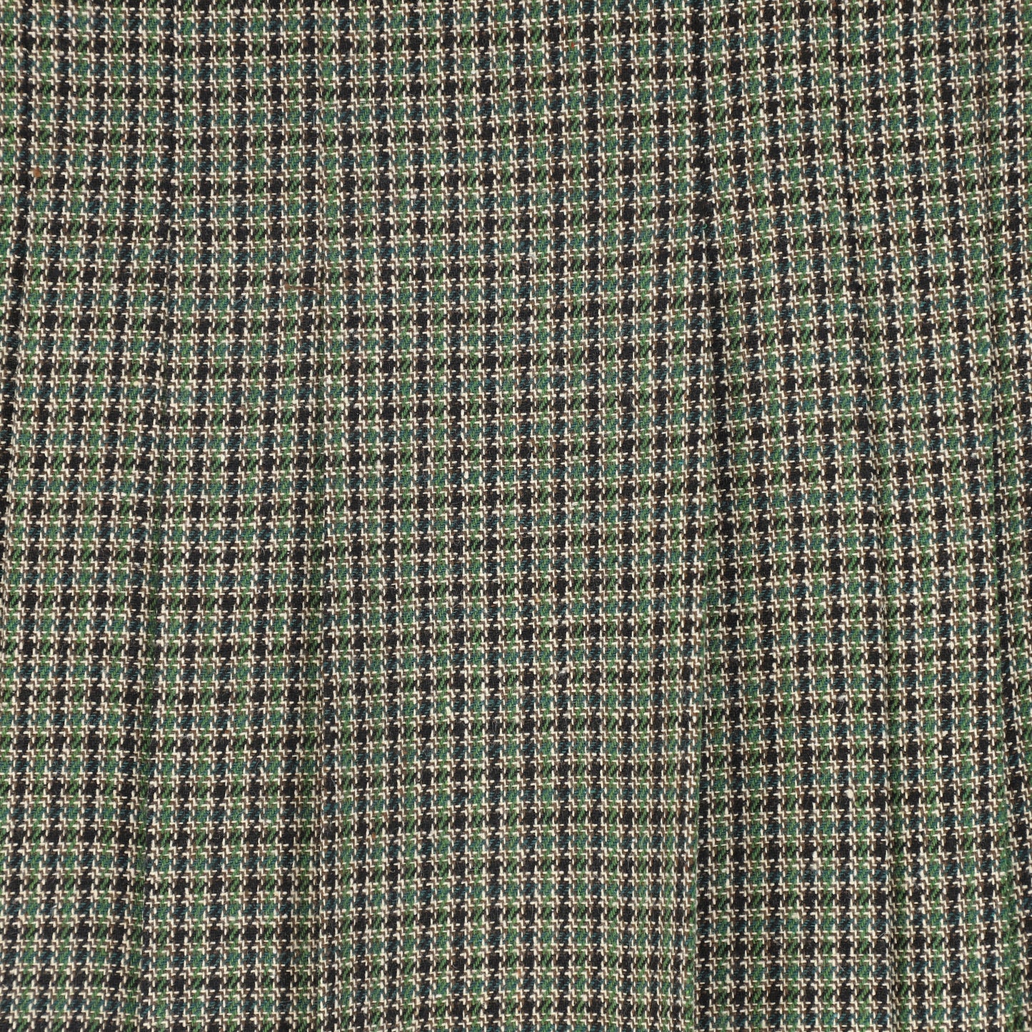 VALENTINA GREEN HOUNDSTOOTH PLEAT SKIRT