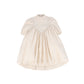 FRANCESCA GUILIANO PINK TAFFETA LACE V DESIGN DRESS