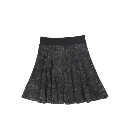 CABANA BLACK MINERAL WASH PANEL SKIRT [FINAL SALE]