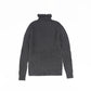 VALENTINA GREY RIBBED CONTRAST RUFFLE TRIM TURTLENECK