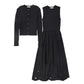 VALENTINA BLACK KNIT EYELET JUMPER SET