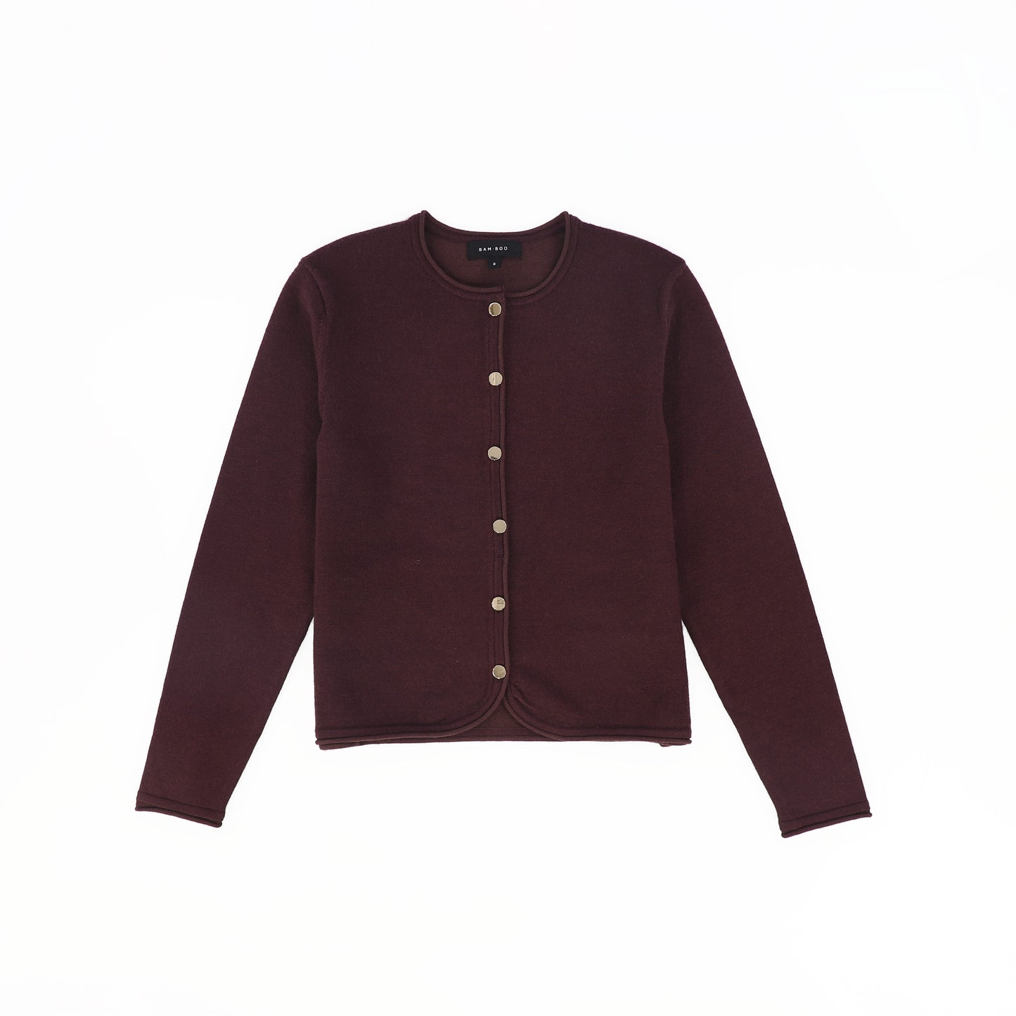 BAMBOO BURGUNDY KNIT SLIT POCKET BLAZER