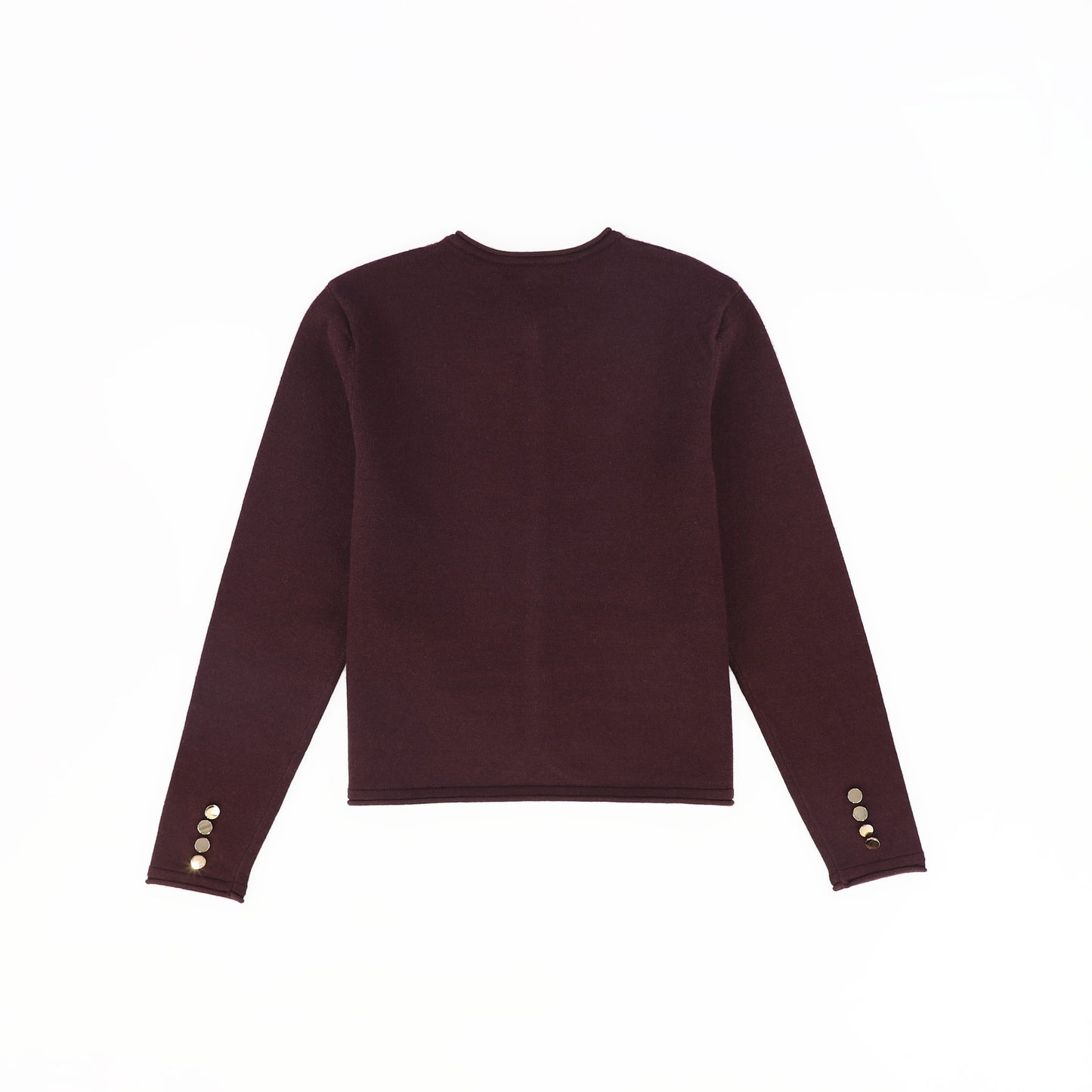 BAMBOO BURGUNDY KNIT SLIT POCKET BLAZER
