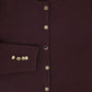 BAMBOO BURGUNDY KNIT SLIT POCKET BLAZER