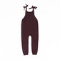 BAMBOO BURGUNDY SHOULDER BOW KNIT ROMPER