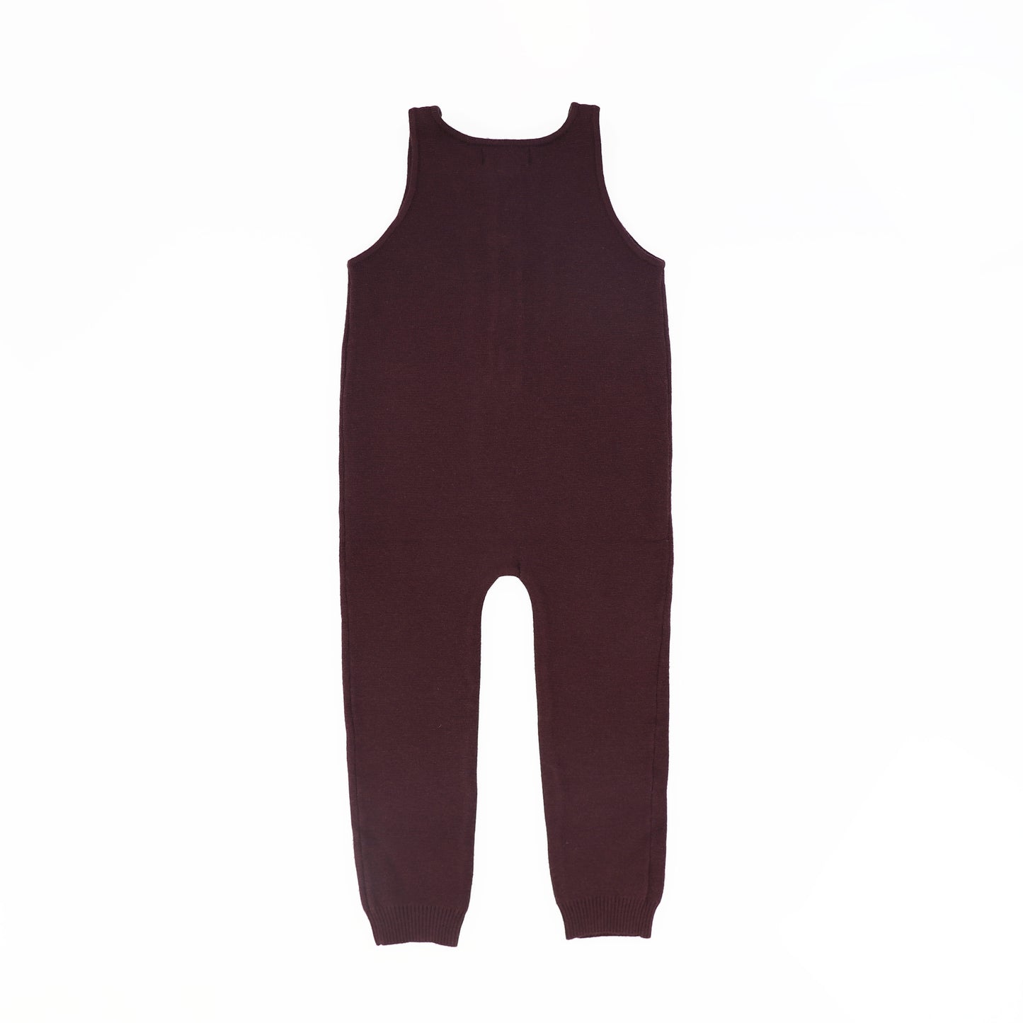 BAMBOO BURGUNDY BUTTONED KNIT ROMPER