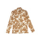 VALENTINA CAMEL PRINT COTTON TURTLENECK